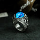 Blue Eye Stone Ring ¨C 925 Silver Handmade