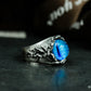 Blue Eye Stone Ring ¨C 925 Silver Handmade