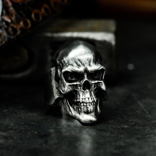 Red Skull Ring - 925 Silver Handmade