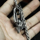 Cyber Horned Skull Pendant with Sharp Crest - 925 Sterling Silver Handmade