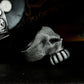 Rough Texture Skull Ring - 925 Silver Handmade