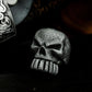 Rough Texture Skull Ring - 925 Silver Handmade