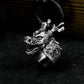 Dragon Horns Ring ¨C Handmade 925 Silver Oriental Myth Beast Band