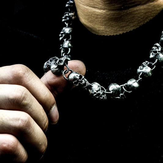 Thousand Faces Skull Necklace - 925 Silver Handmade