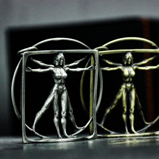 Vitruvian Man Pendant ¨C 925 Sterling Silver Handmade