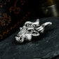 Western Bull Skull Pendant - 925 Silver Handmade Gothic Jewelry