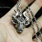 Western Bull Skull Pendant - 925 Silver Handmade Gothic Jewelry