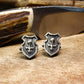 Shield Cufflinks - Handmade 925 Silver Pirate Anchor Design