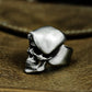 Gothic Skull Ring - Handmade 925 Silver Military Design