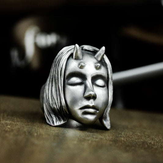 Demon Maiden Ring ¨C 925 Sterling Silver Handmade