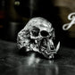 Fangs Skull Ring - 925 Silver Handmade