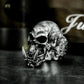 Fangs Skull Ring - 925 Silver Handmade