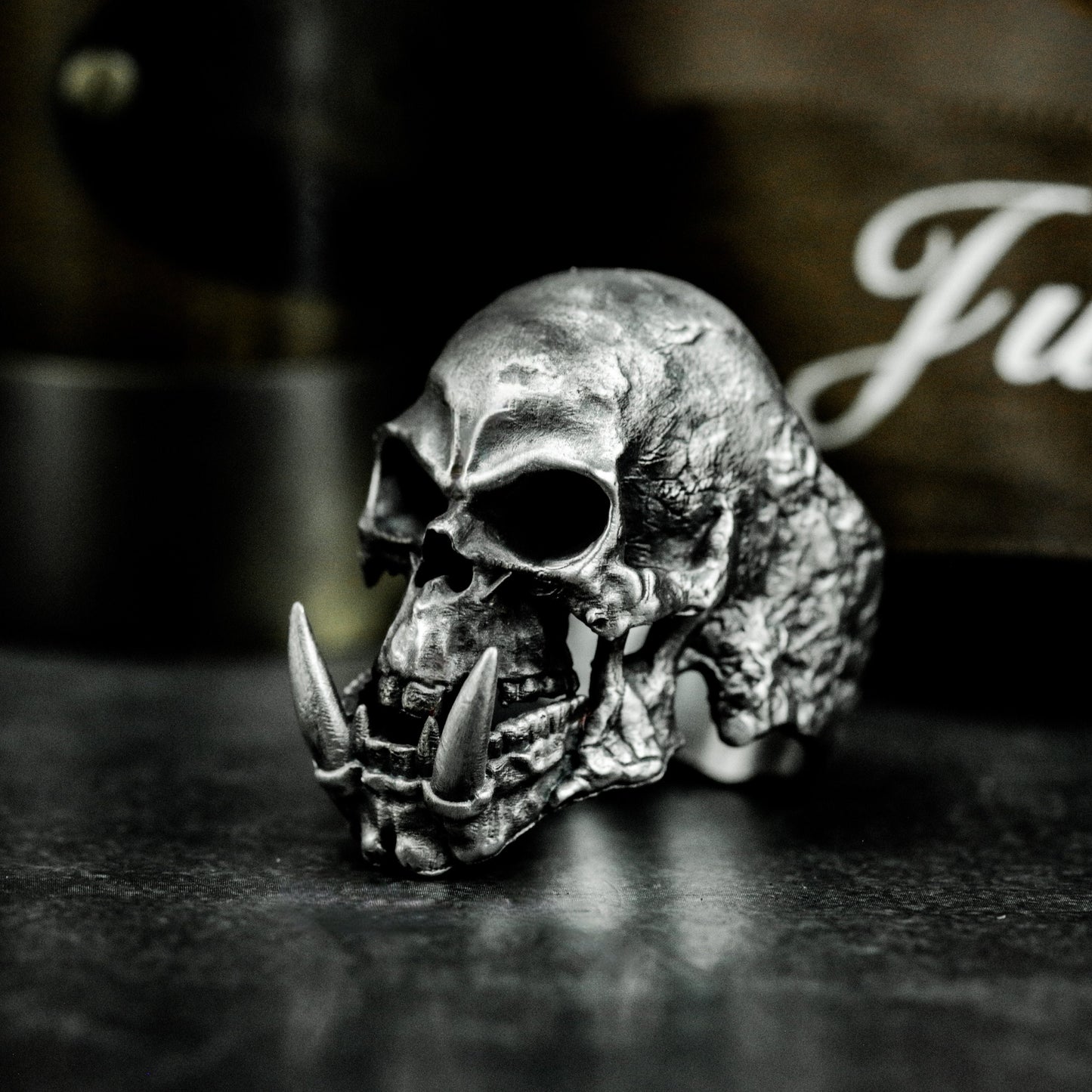 Fangs Skull Ring - 925 Silver Handmade