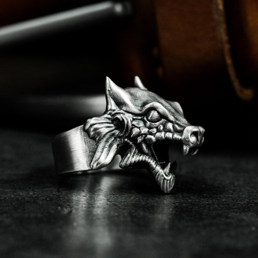 Dragon Son Monster Ring - 925 Silver Handmade