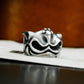 Shy Cat Ring - 925 Silver Handmade Playful Face