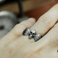 Winged Skull Gothic Ring - 925 Silver Handmade