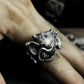 Devil Heart Ring with Horns ¨C 925 Sterling Silver Handmade