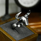 Geometric Bull Ring - 925 Silver Handmade Angular Strength