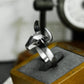 Geometric Bull Ring - 925 Silver Handmade Angular Strength