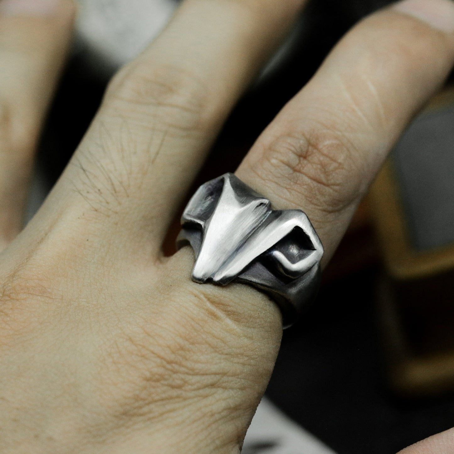 Symbolic Sheep Ring - 925 Silver Handmade