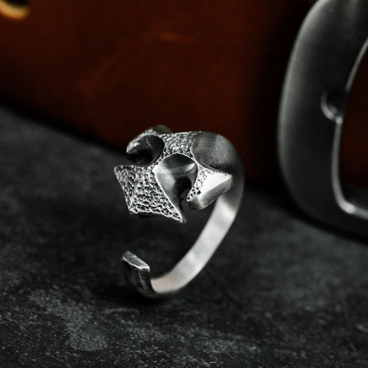 Shaped Cross Ring - 925 Silver Handmade
