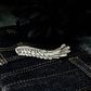 Wings of Holy Light Tie Clip, Wing Design, 925 Silver Handmade