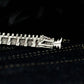 Mayan Dragon Scepter Tie Clip, Dragon Design, 925 Silver Handmade