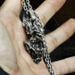 Eagle-Faced Warrior Pendant with Ornate Armor - 925 Sterling Silver Handmade