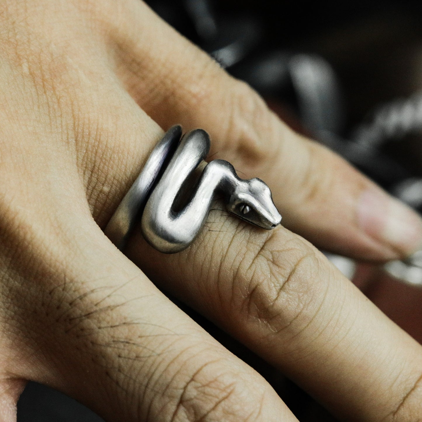 Coiled Viper Ring - 925 Silver Handmade
