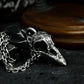Bird Skull Pendant with Carved Details ¨C 925 Sterling Silver Handmade