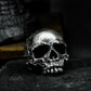 Black Skull Ring ¨C Handmade 925 Silver Dark Hip-Hop Band