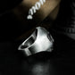 Stitched Clown Skull Ring - 925 Silver Handmade