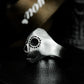 Stitched Clown Skull Ring - 925 Silver Handmade