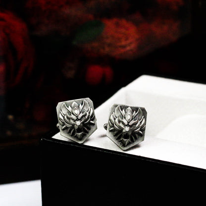 Wolf Leader Cufflinks - Animal Style - 925 Sterling Silver Handmade