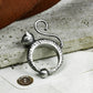 Coiled Cat in Ring Pendant ¨C 925 Sterling Silver Handmade