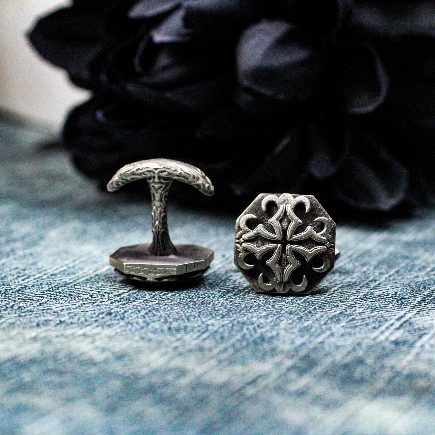 Polygonal Iris Cufflinks - 925 Sterling Silver Handmade