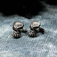 Giant Spirit Skull Cufflinks, Fierce Design - 925 Sterling Silver Handmade