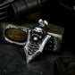 Blade Shield Skull Pendant ¨C Handmade 925 Silver Dark Armor Necklace