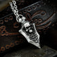 Blade Shield Skull Pendant ¨C Handmade 925 Silver Dark Armor Necklace