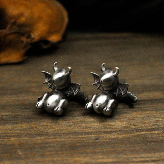 Penis Dickens Cufflinks, Erotic - 925 Sterling Silver Handmade