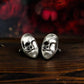 Skeleton Mask Cufflinks, 925 Silver Handmade
