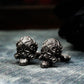 Totem Skull Cufflinks, 925 Silver Handmade