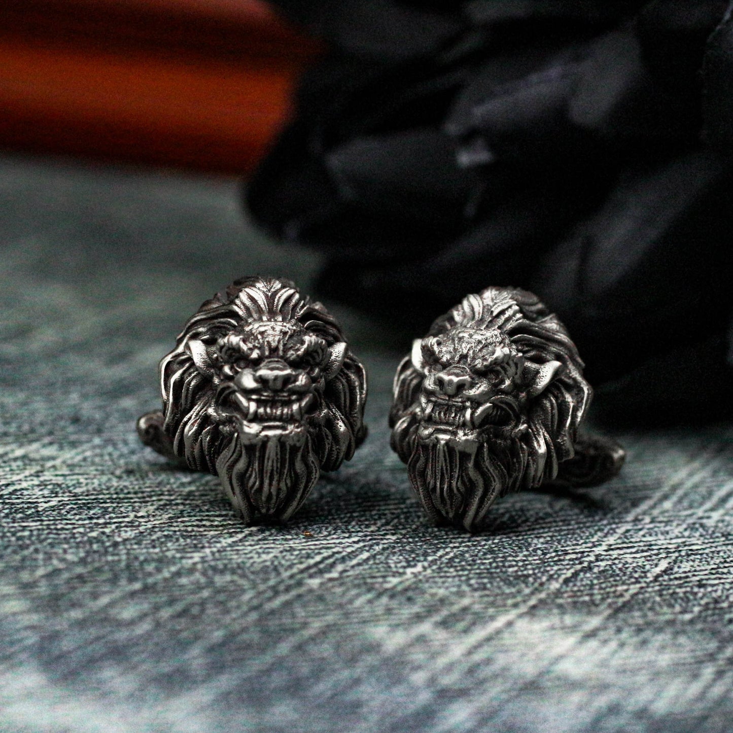 Roaring Lion Cufflinks - 925 Silver Handmade