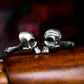 Rune Skull Cufflinks - 925 Sterling Silver Handmade