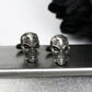 Mechanical Skull Cufflinks, Futuristic Warrior - 925 Sterling Silver Handmade