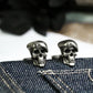 Hat Skull Warrior Cufflinks - 925 Sterling Silver Handmade