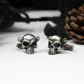 Broken Horn Skull Cufflinks - 925 Sterling Silver Handmade