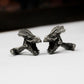 Angry Dragon Tyrannosaurus Cufflinks - 925 Silver Handmade