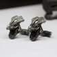 Angry Dragon Tyrannosaurus Cufflinks - 925 Silver Handmade
