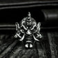 Unicorn Skull Ring with Gothic Twist ¨C 925 Sterling Silver Handmade